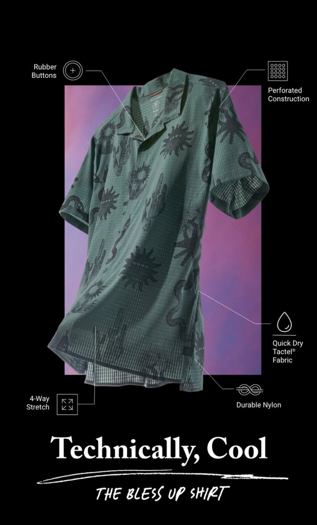 Roark Run Amok - Bless Up Trail Breathable Stretch Shirt - forest - chemise running hommes