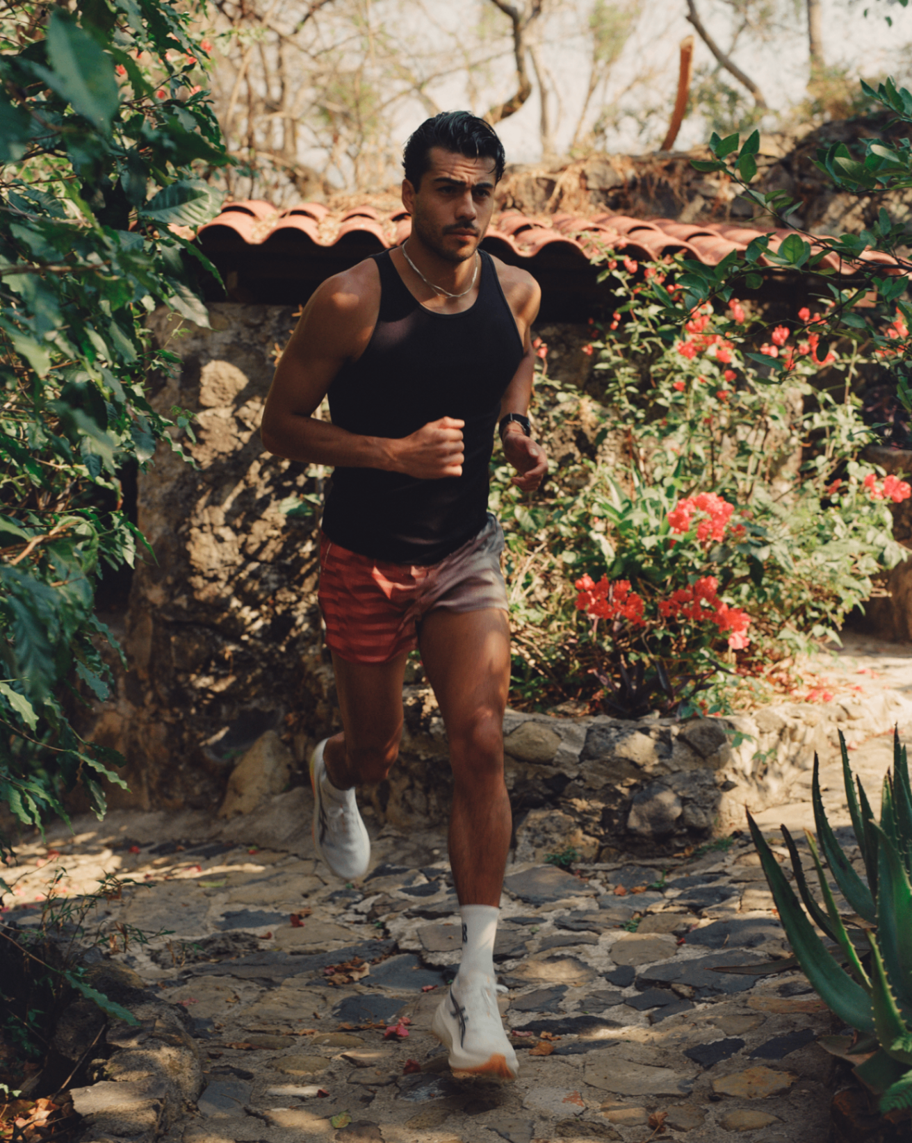 Bandit - Men’s COOLGRID™ 3" Split Short - poppy multi - Short Running hommes