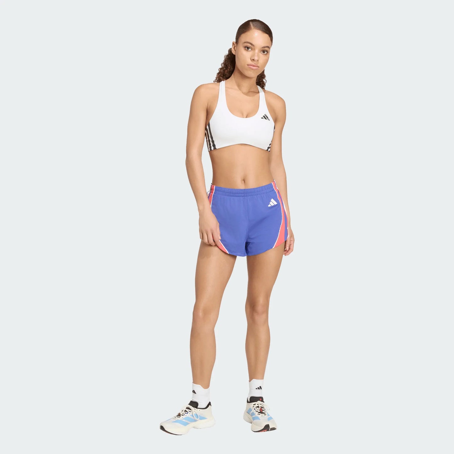 Adidas - Adizero Archive Short 4“- Dual Indigo / Semi Lucid Red / White - Short running femmes