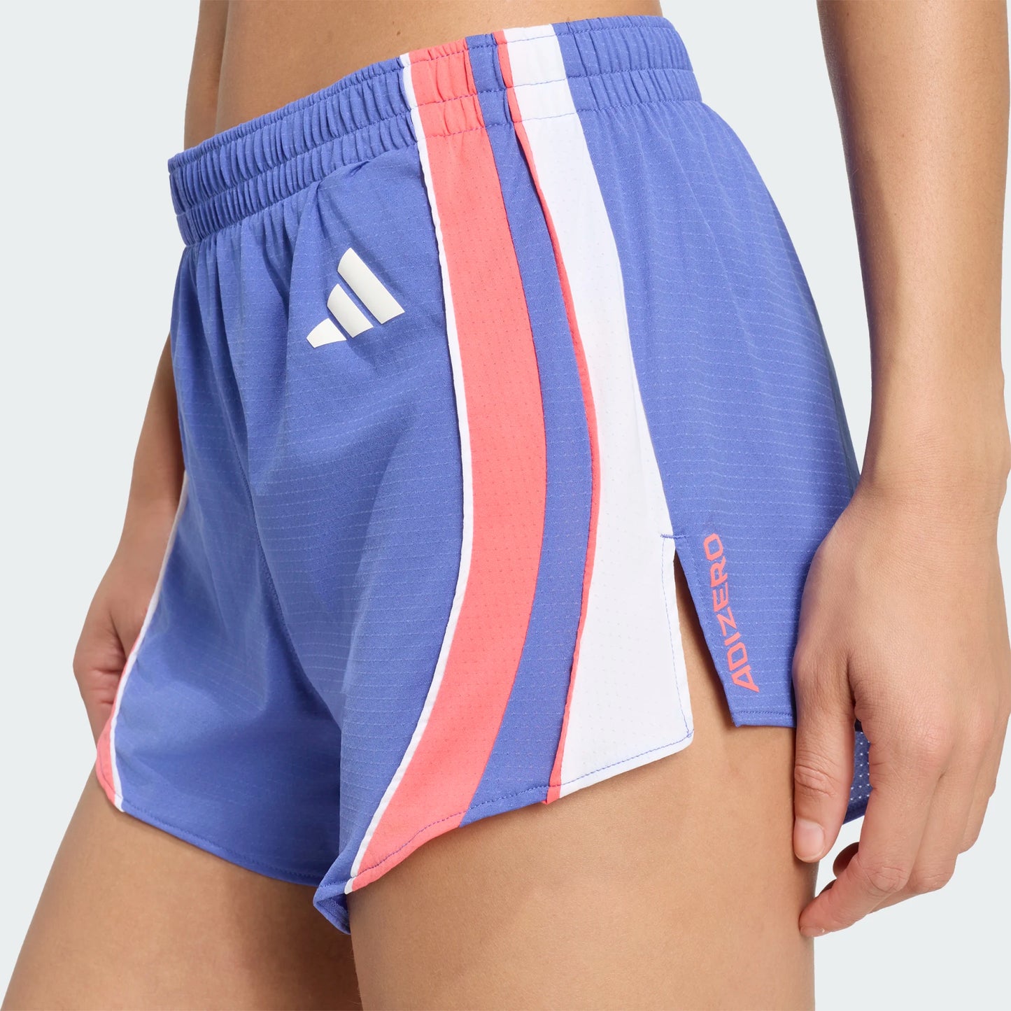 Adidas - Adizero Archive Short 4“- Dual Indigo / Semi Lucid Red / White - Short running femmes