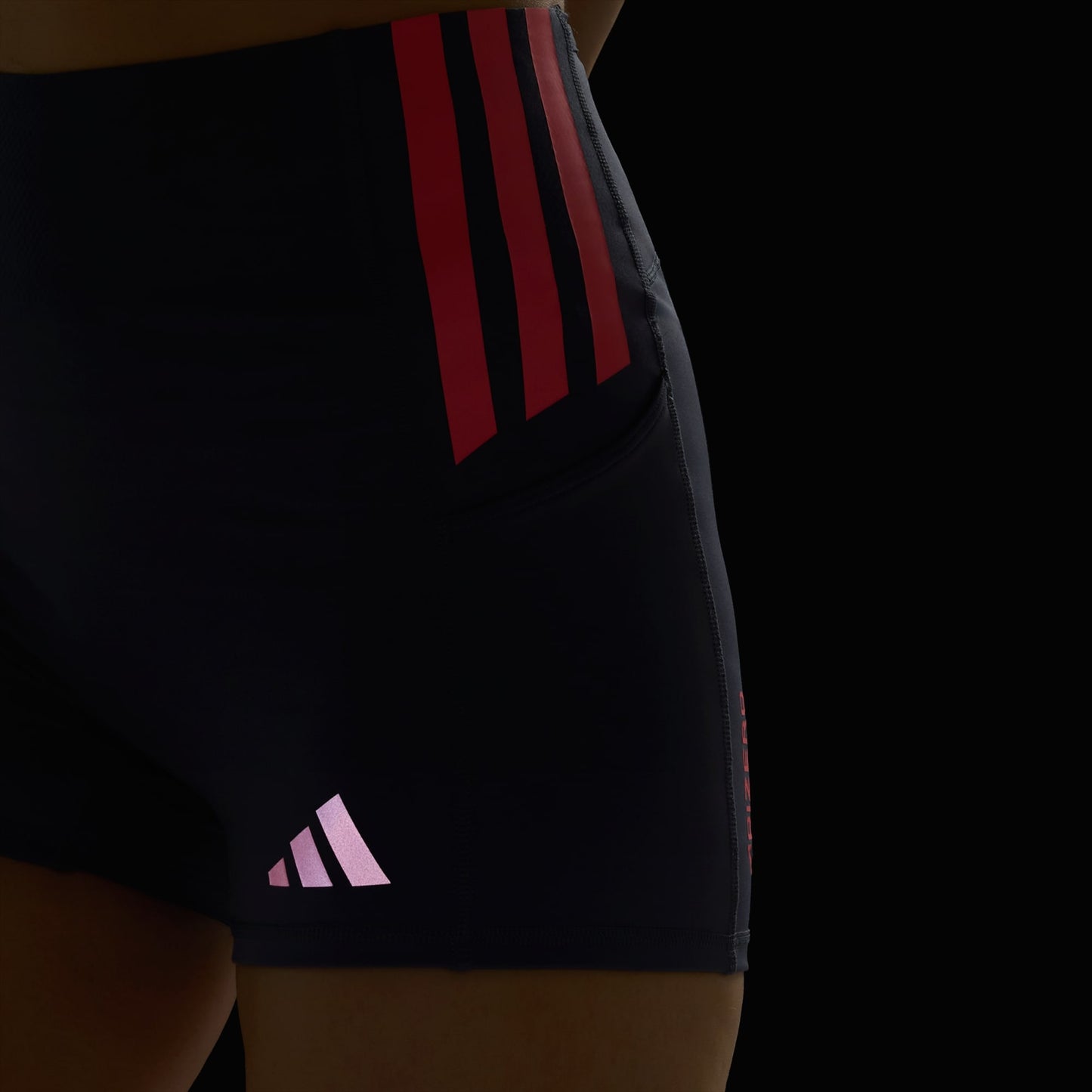 Adidas - Cuissard Adizero 4“ - Grey / Solar Turbo - Short running femmes