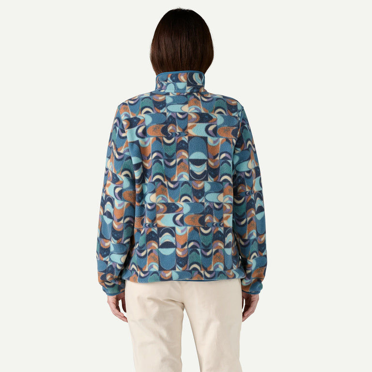 Patagonia - W’s Lightweight Synchilla® Snap-T® Fleece Pullover - Swallowtail Geo / Still Blue- Veste polaire femmes