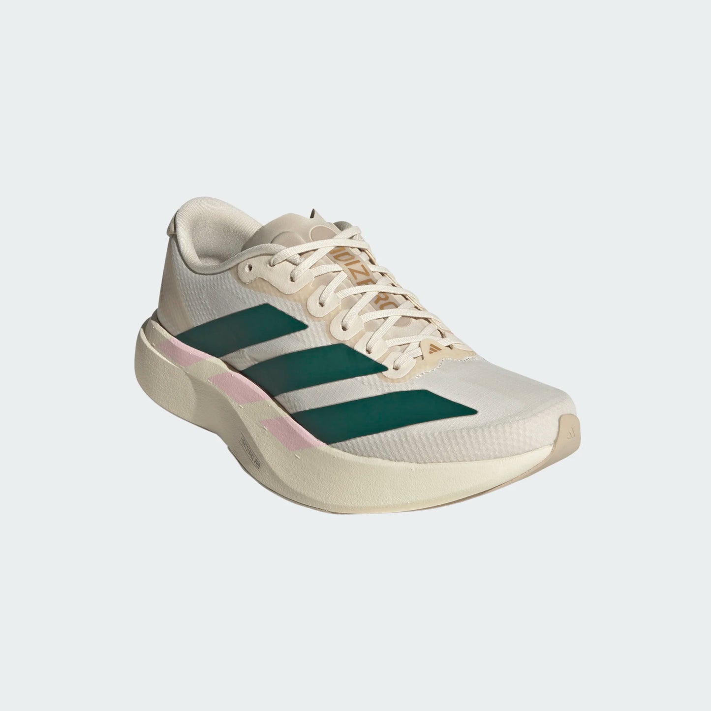 Adidas - Adizero Evo SL Woven - wonder white/collegiate green/clear pink - Chaussures running femmes