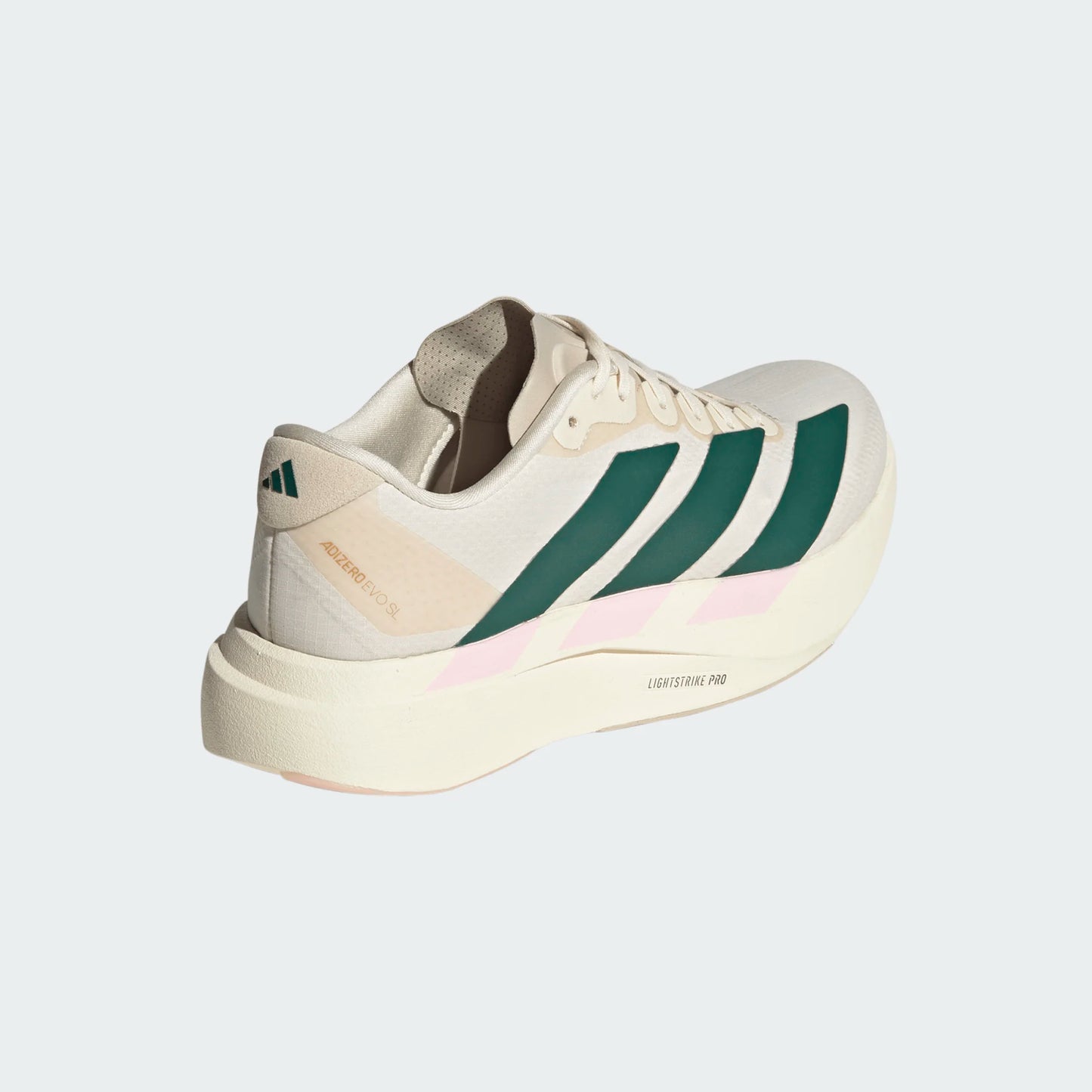 Adidas - Adizero Evo SL Woven - wonder white/collegiate green/clear pink - Chaussures running femmes