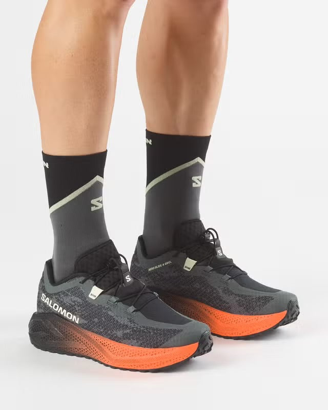 Salomon - Aero Glide 4 GRVL - Urban Chic / Black / Lime Cream -  Chaussures running hommes