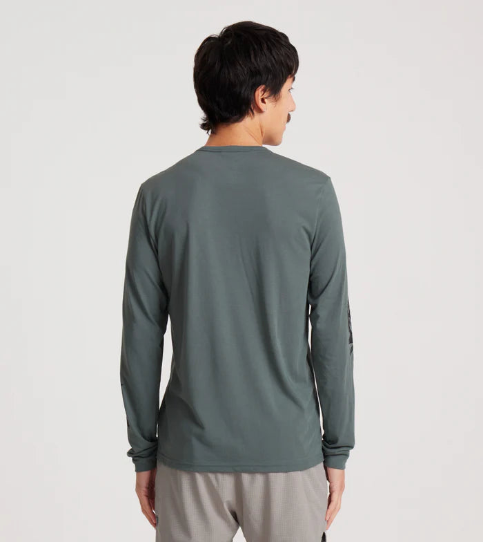 Roark Run Amok - Mathis Core LS Running Tee - forest - teeshirt running hommes