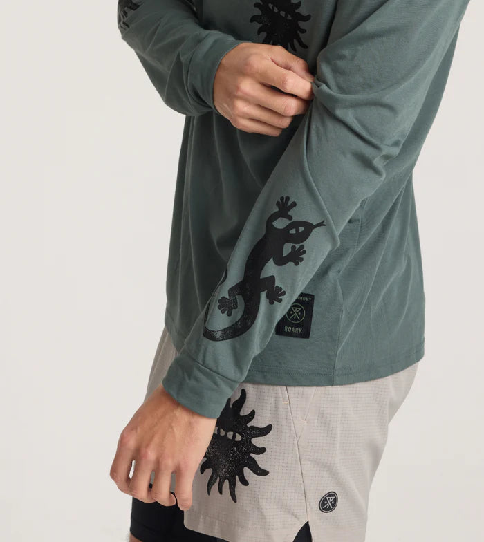 Roark Run Amok - Mathis Core LS Running Tee - forest - teeshirt running hommes