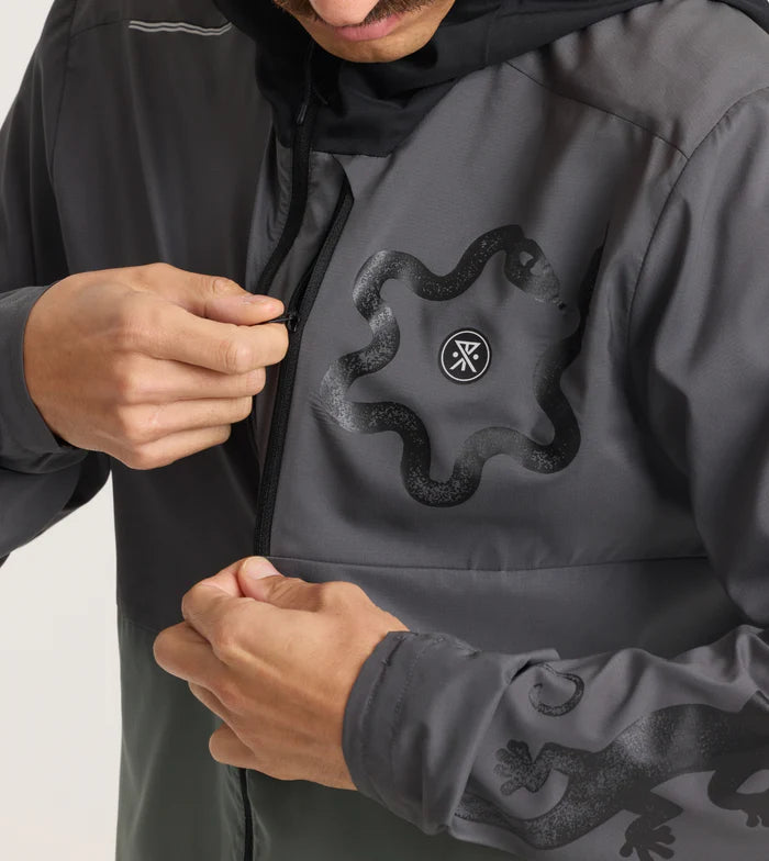 Roark Run Amok - Secondwind 3.0 Anorak Jacket Packable - charcoal - veste running hommes