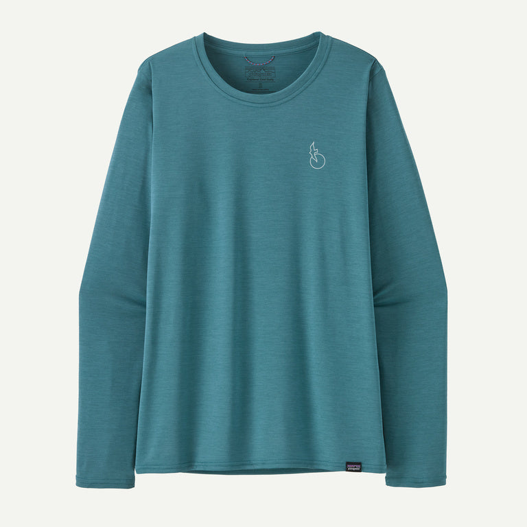 Patagonia - Women’s Long-Sleeved Capilene® Cool Daily Graphic Shirt Waters - Wetland Blue X-Dye - teeshirt running femmes