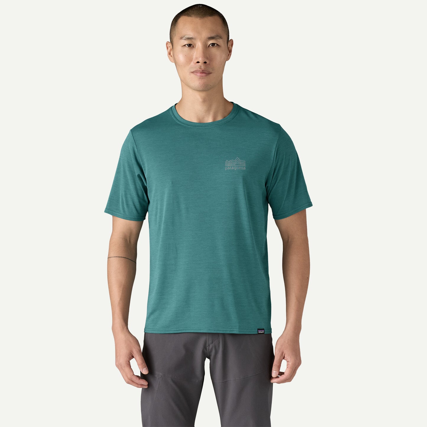 Patagonia - Men's Capilene® Cool Daily Graphic Shirt - Wetland Blue X-Dye- teeshirt running hommes