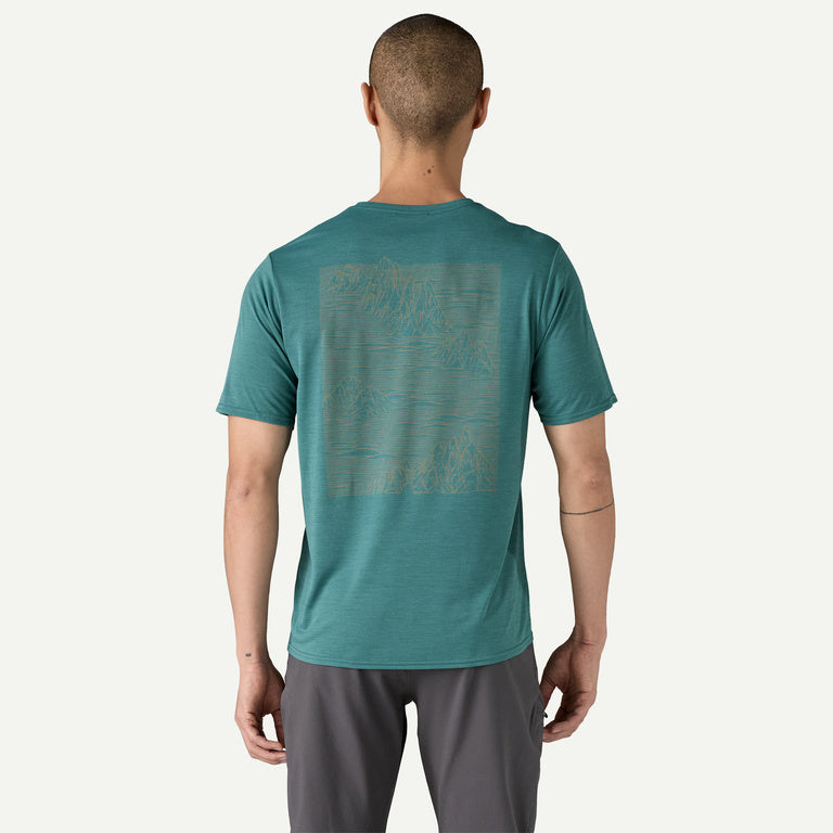 Patagonia - Men's Capilene® Cool Daily Graphic Shirt - Wetland Blue X-Dye- teeshirt running hommes
