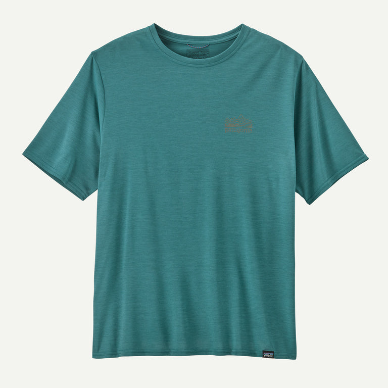 Patagonia - Men's Capilene® Cool Daily Graphic Shirt - Wetland Blue X-Dye- teeshirt running hommes