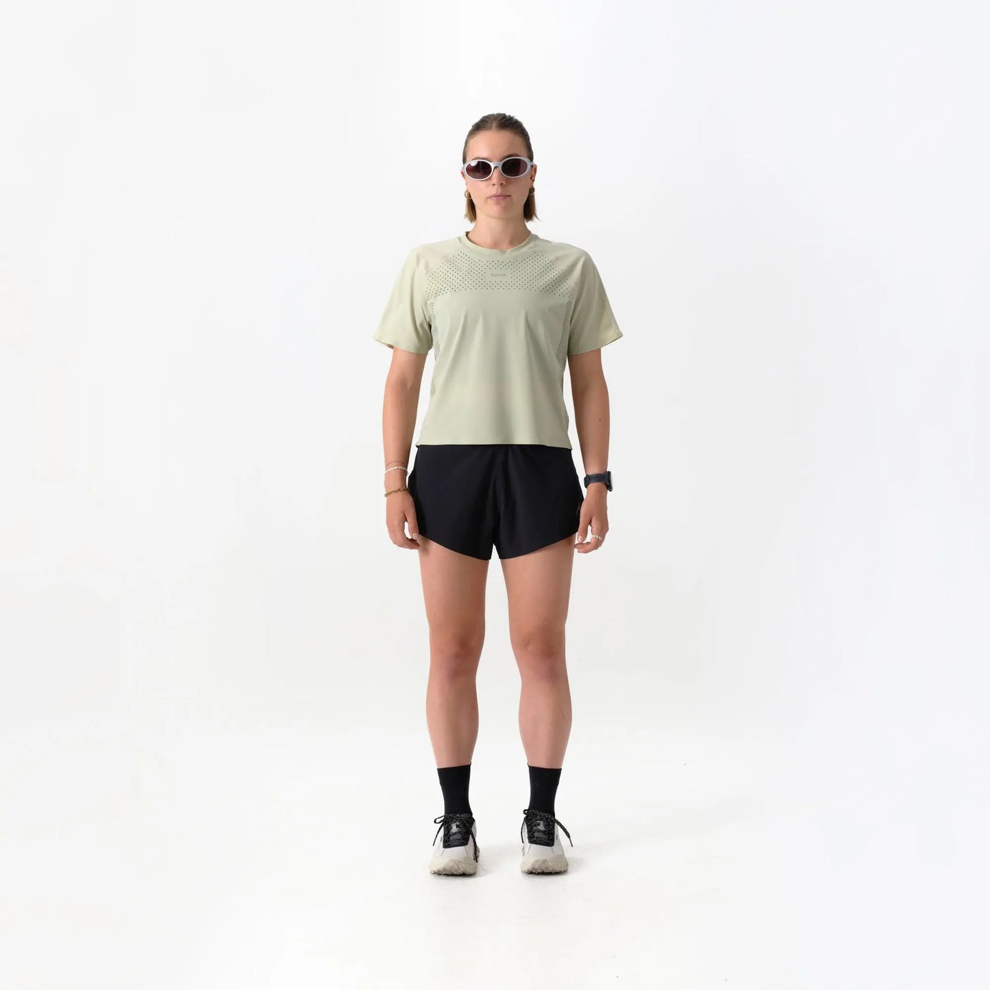 Raide Research - Women's Thermal Dispersion Tee - lichen - teeshirt running femmes