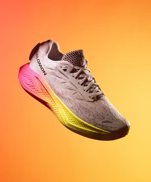 Salomon - Aero Glide 4 Gradient - Gray Violet / Safety Yellow / Black - Chaussures running hommes