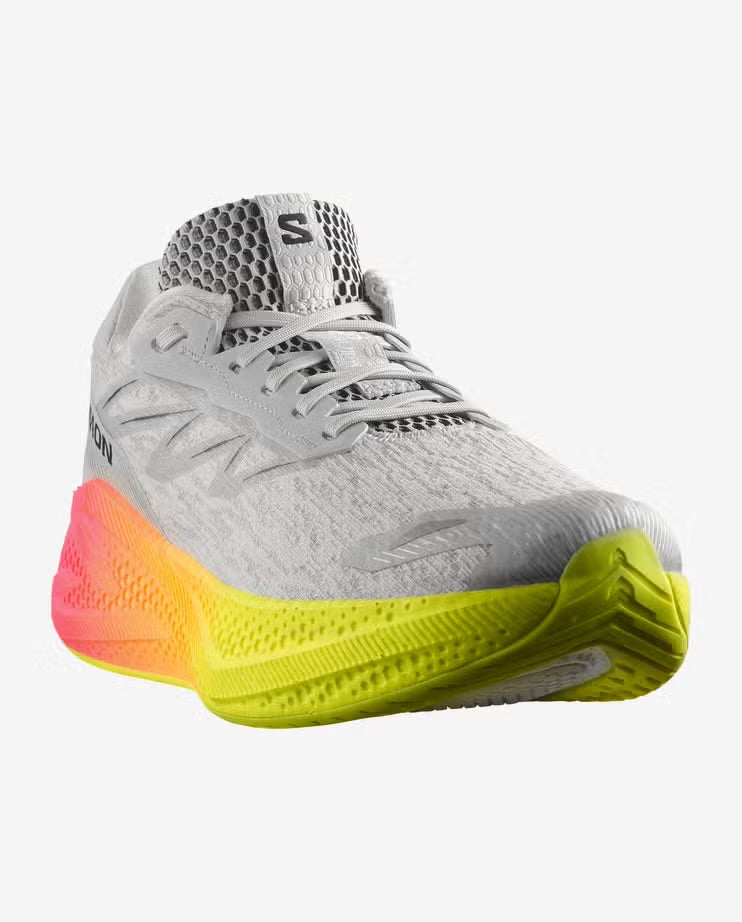 Salomon - Aero Glide 4 Gradient - Gray Violet / Safety Yellow / Black - Chaussures running hommes