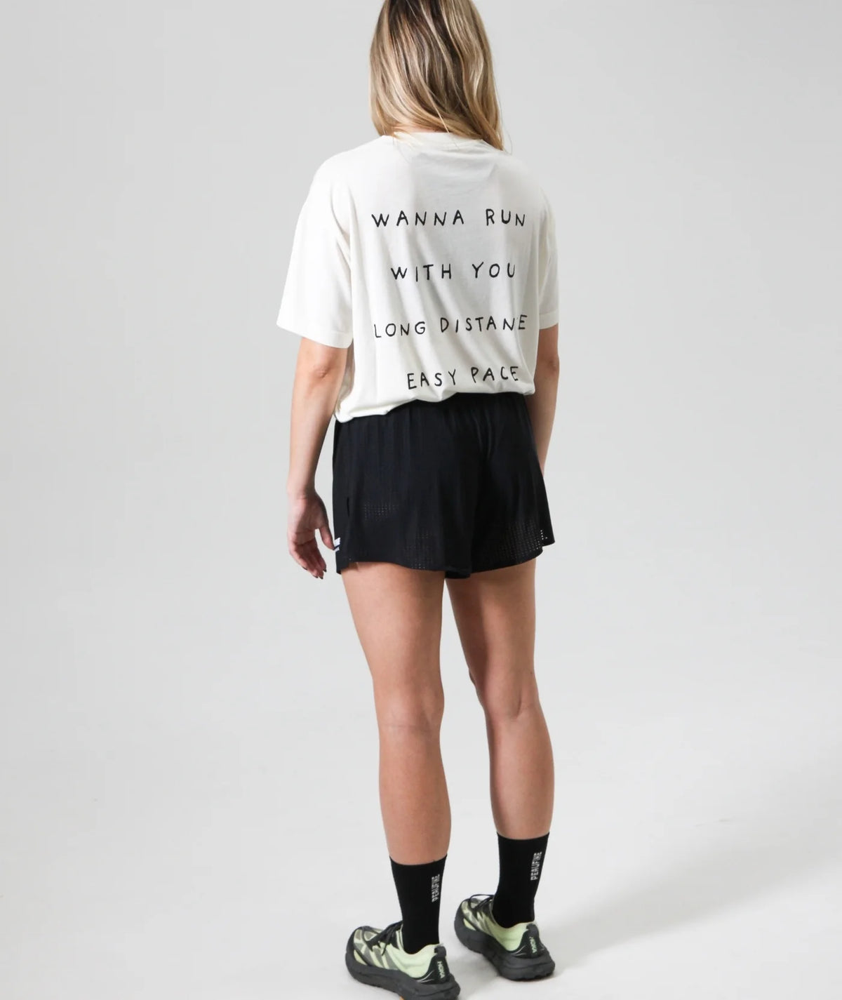 Peaufine Athletics - Wood T-shirt™ Wanna Run - off white - Teeshirt Running Hommes