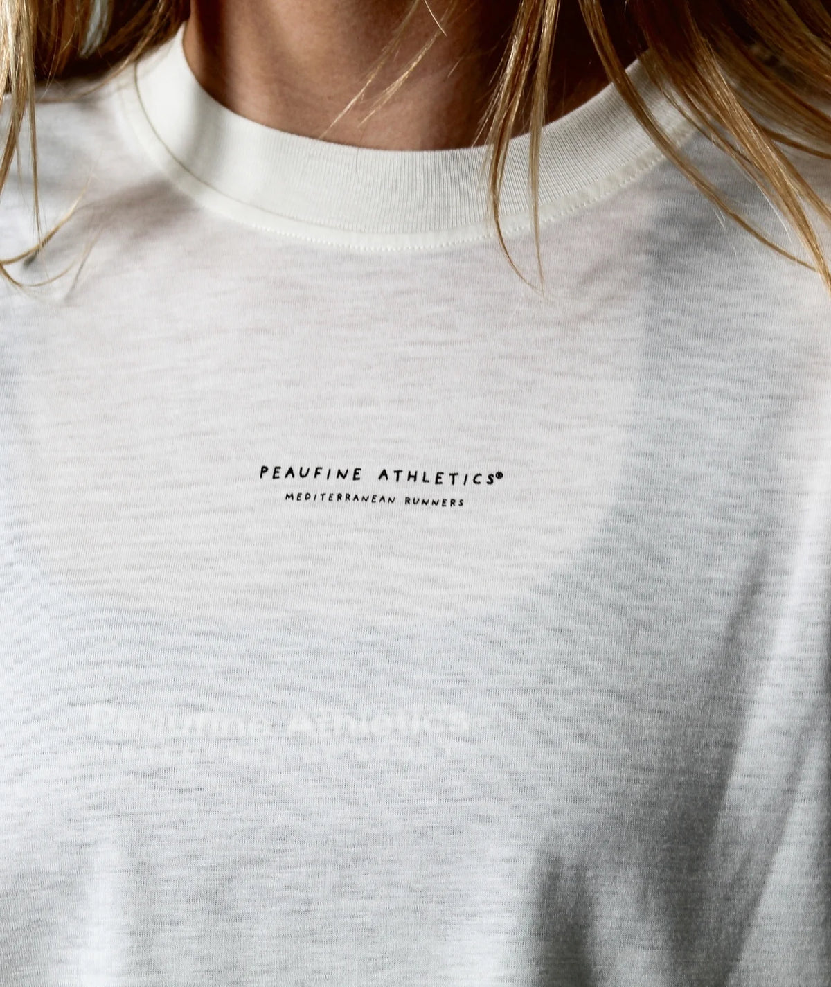 Peaufine Athletics - Wood T-shirt™ Wanna Run - off white - Teeshirt Running Hommes