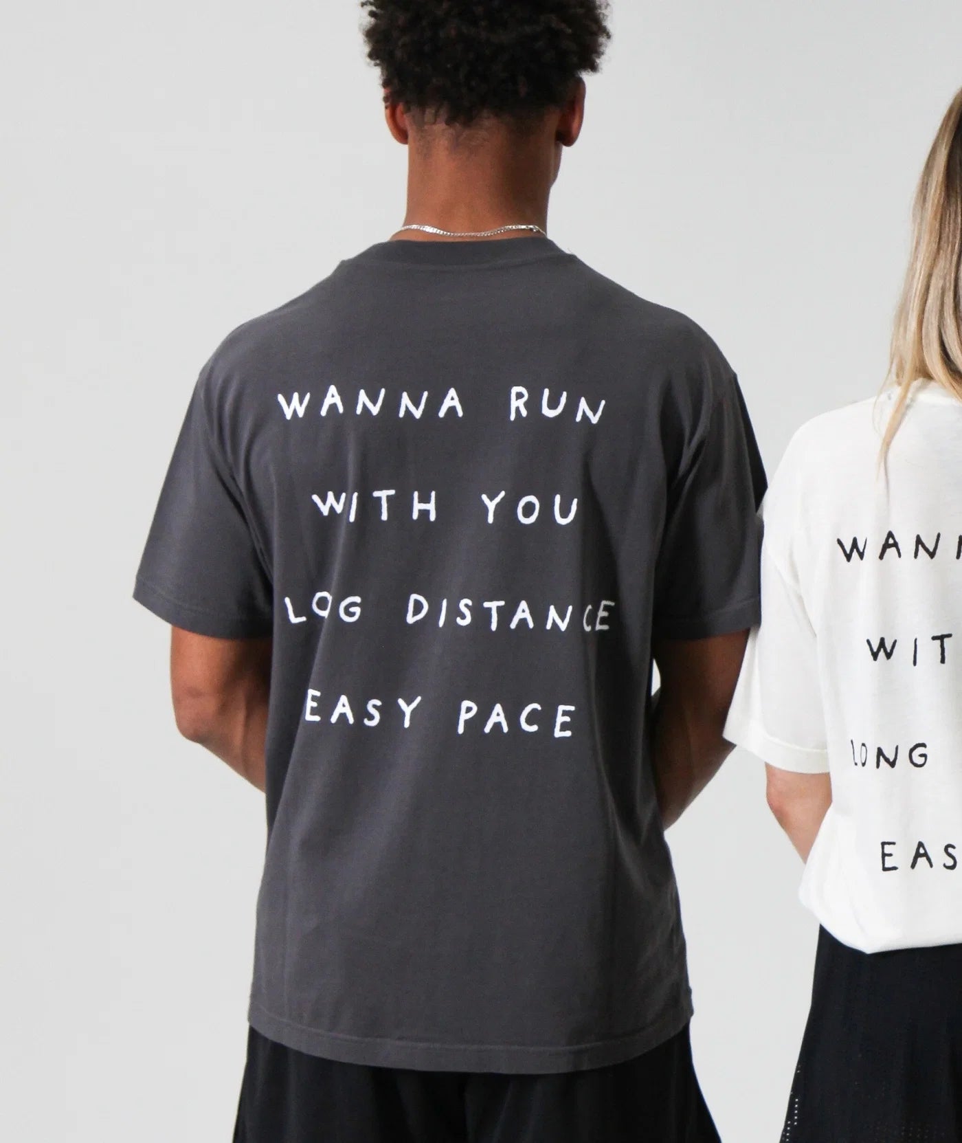 Peaufine Athletics - Wood T-shirt™ Wanna Run - anthracite - Teeshirt Running Hommes