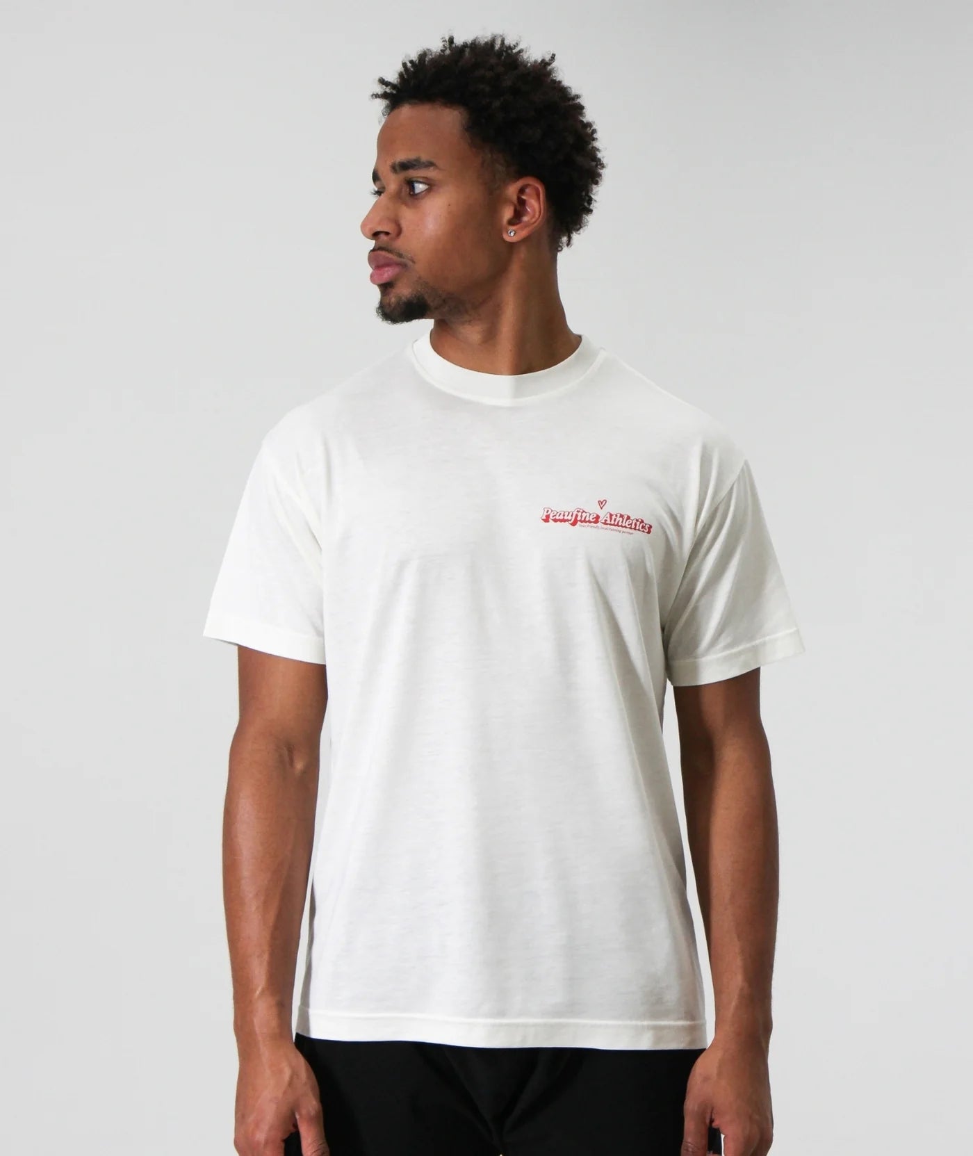 Peaufine Athletics - Wood T-shirt™ Call Me - off white - Teeshirt Running Hommes