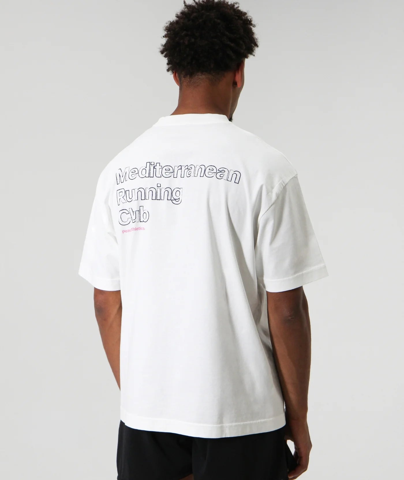 Peaufine Athletics - Oversize Organic T-shirt Mediterranean Running Club - off white - Teeshirt Hommes