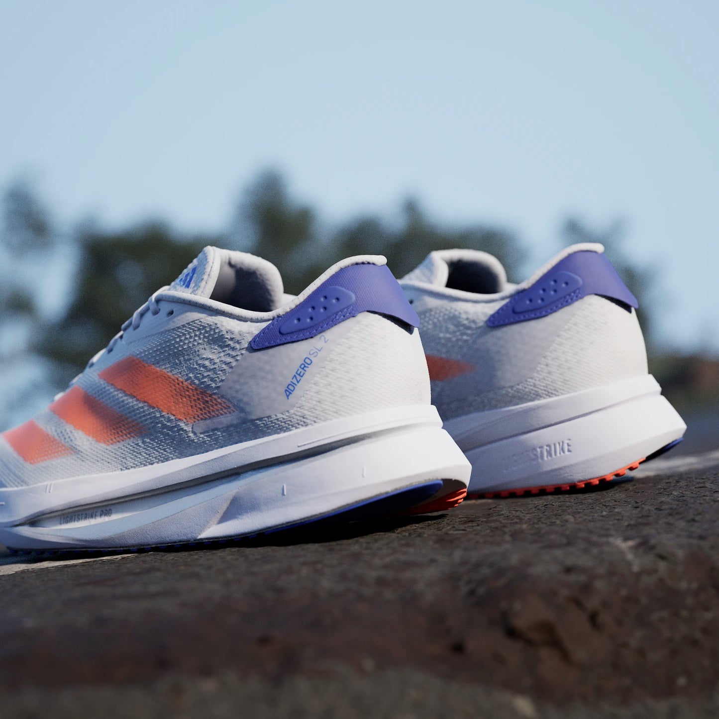 Adidas - Adizero SL2 - Dash Grey / Impact Orange / Lucid Blue - Chaussures de running hommes