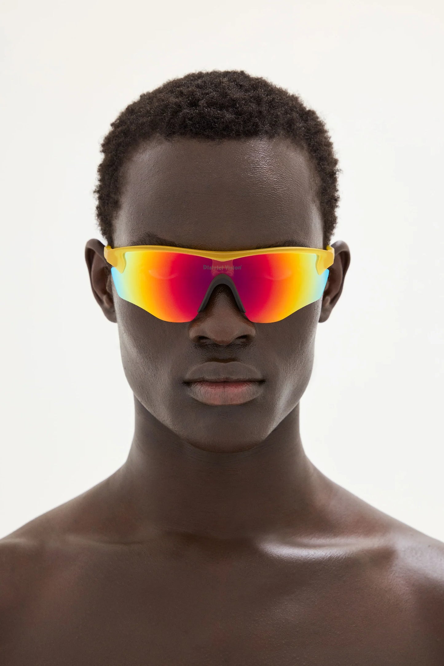 District Vision - Junya Racer - Honey / D+ Spectral Mirror - lunettes Running unisexe
