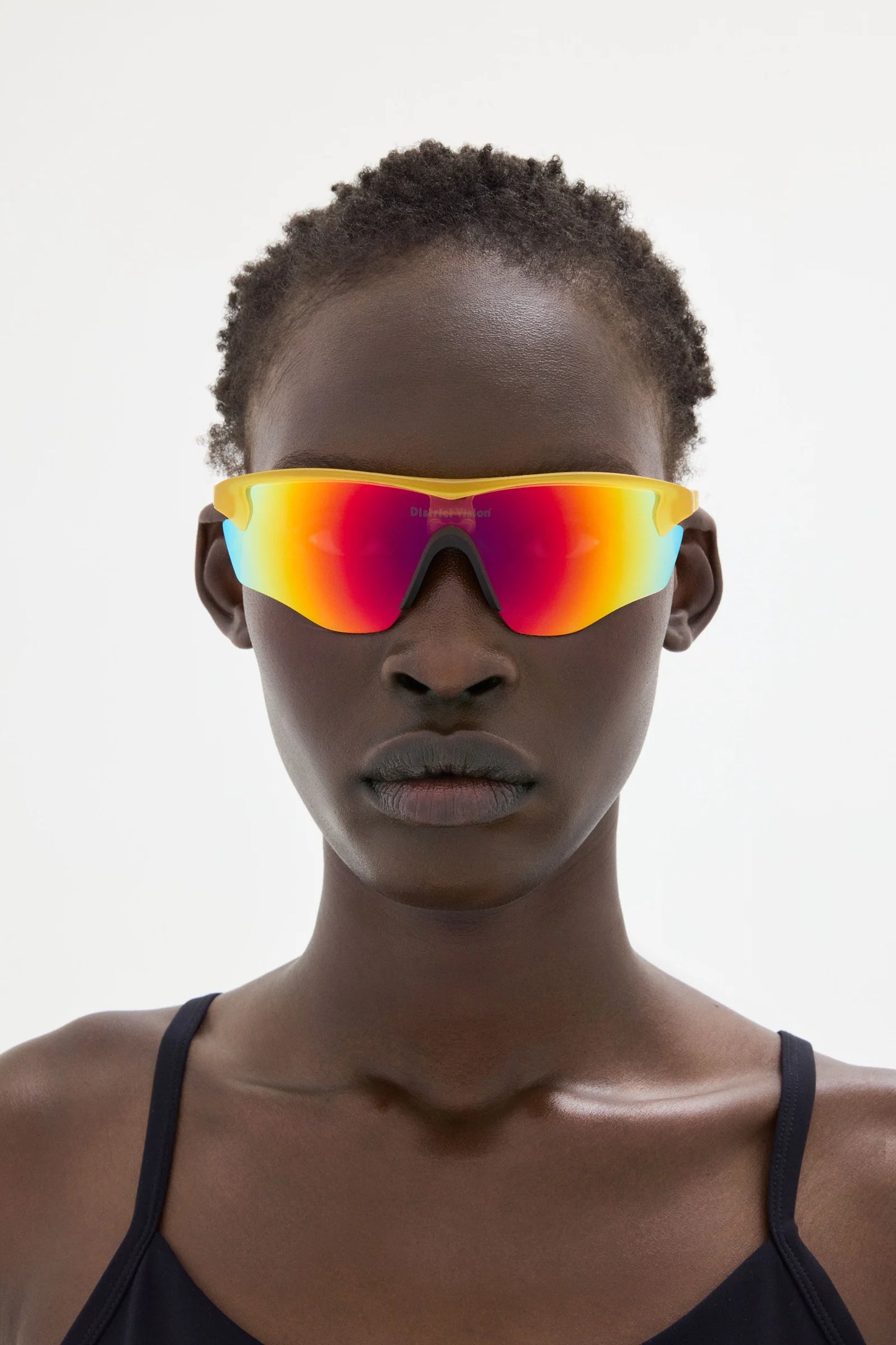 District Vision - Junya Racer - Honey / D+ Spectral Mirror - lunettes Running unisexe