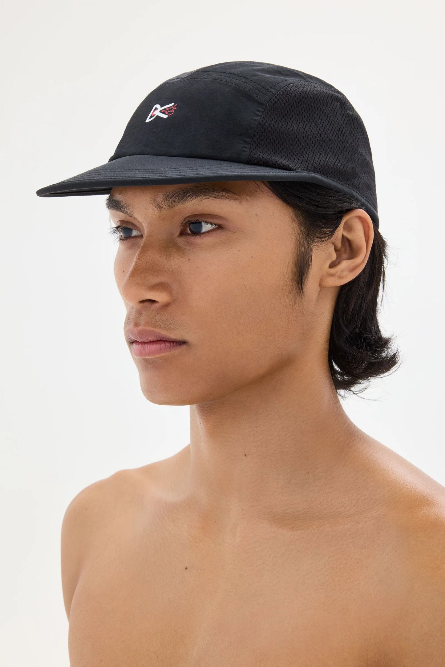 District Vision - Nylon Paneled Mesh Hat - black - casquette running unisexe