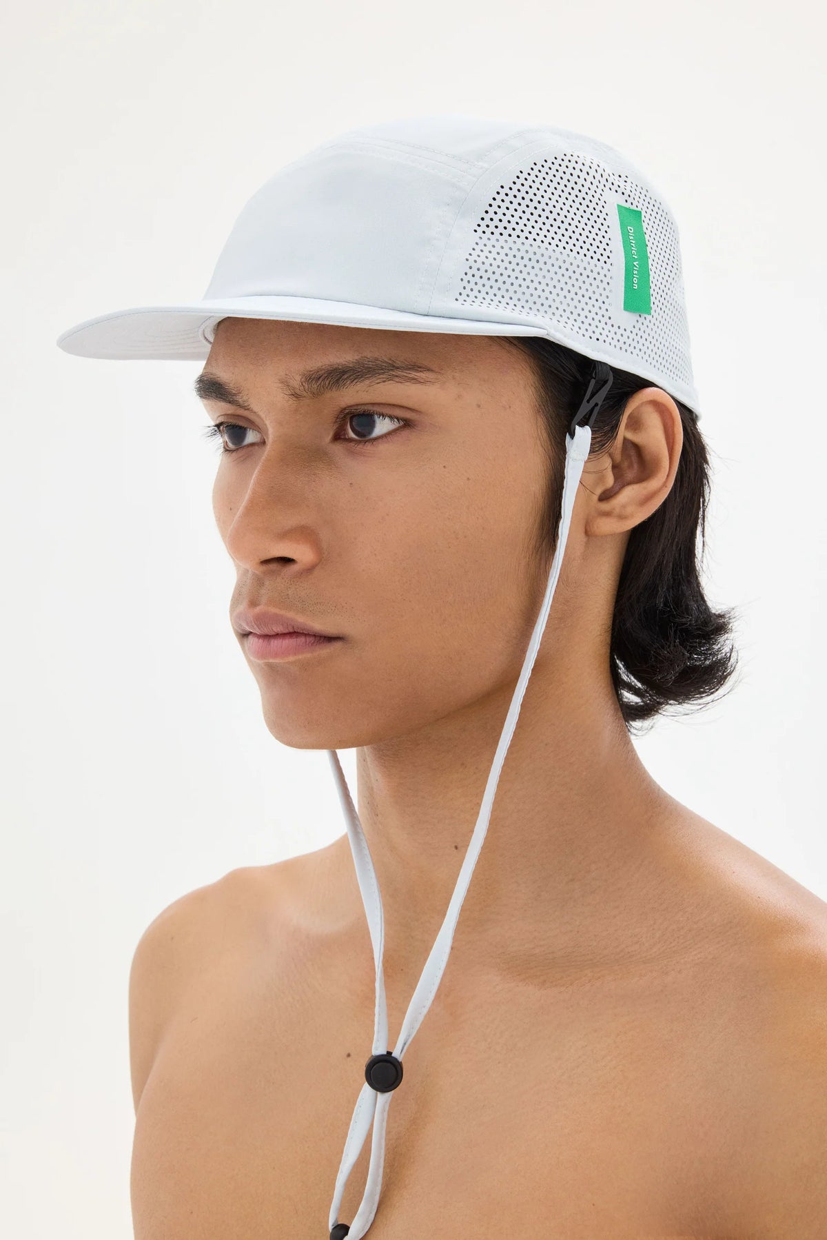 District Vision - Perforated Strap Hat - light grey - casquette running unisexe