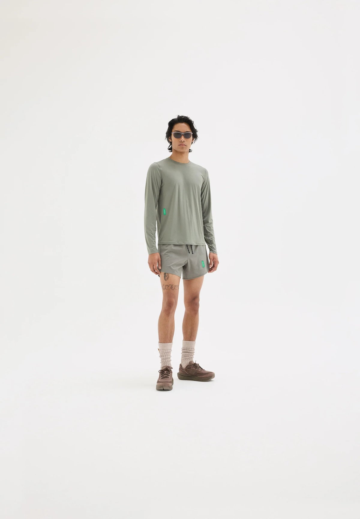 District Vision - 5" Training Short - oyster - Short Running hommes