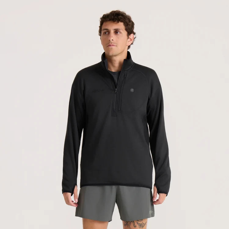 Roark - Grid Lock Fleece - black - polaire running hommes