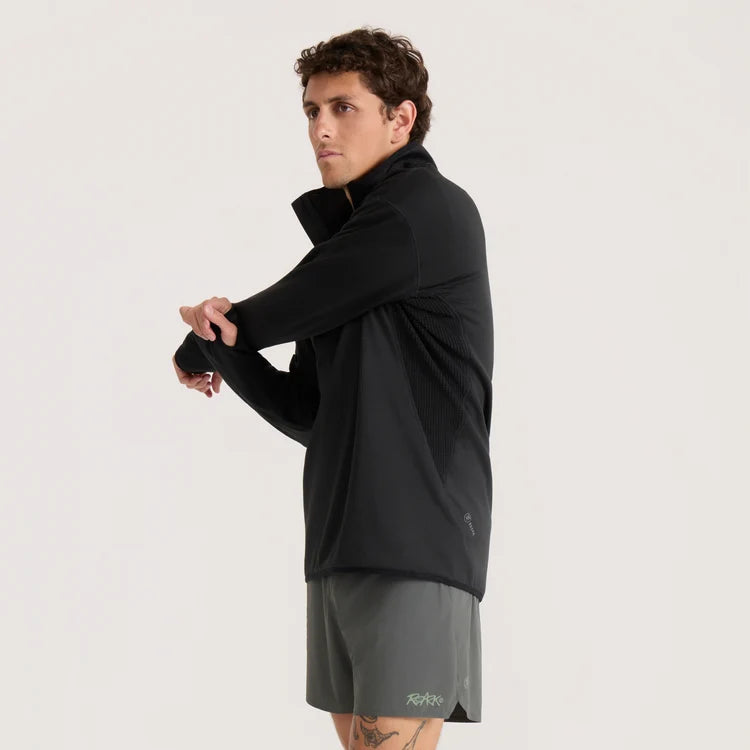 Roark - Grid Lock Fleece - black - polaire running hommes