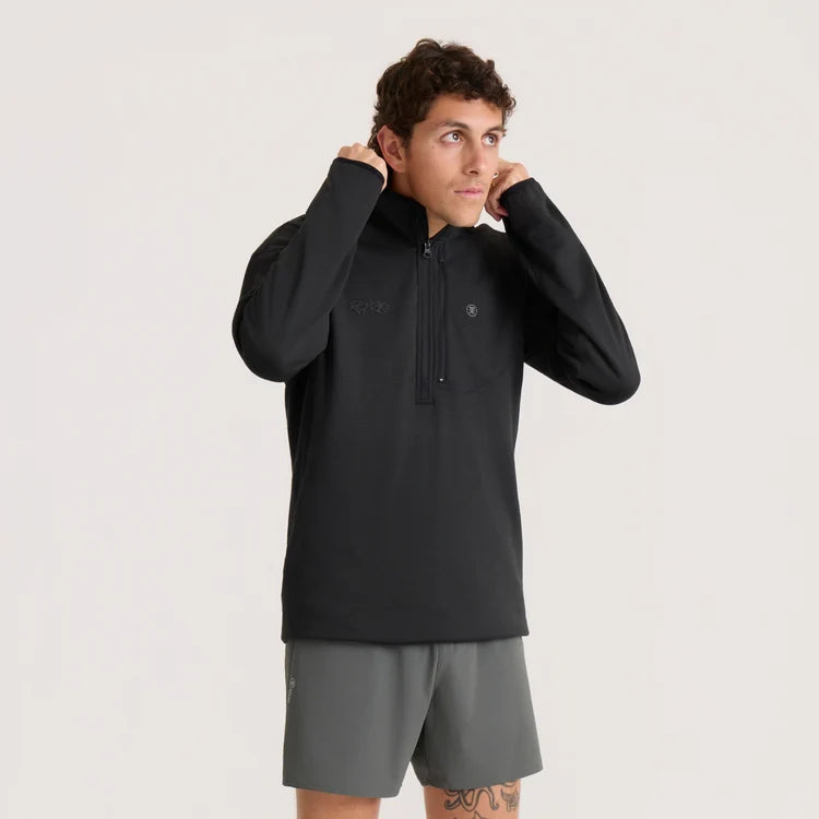 Roark - Grid Lock Fleece - black - polaire running hommes