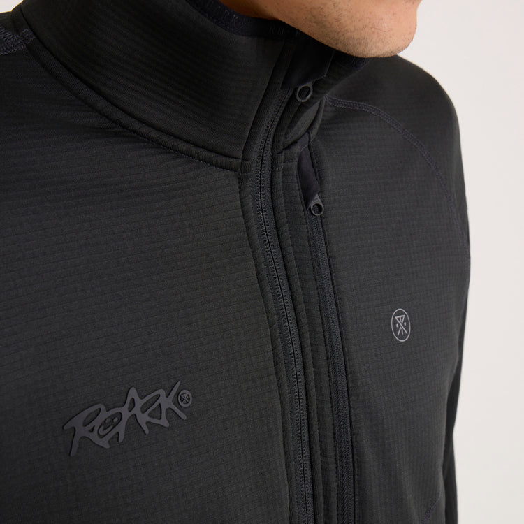 Roark - Grid Lock Fleece - black - polaire running hommes