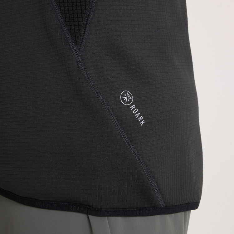 Roark - Grid Lock Fleece - black - polaire running hommes