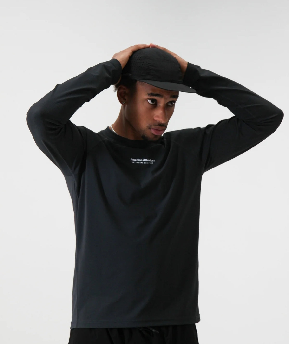 Peaufine Athletics - Rib Tech Longsleeve Tee - anthracite - Teeshirt Running Hommes