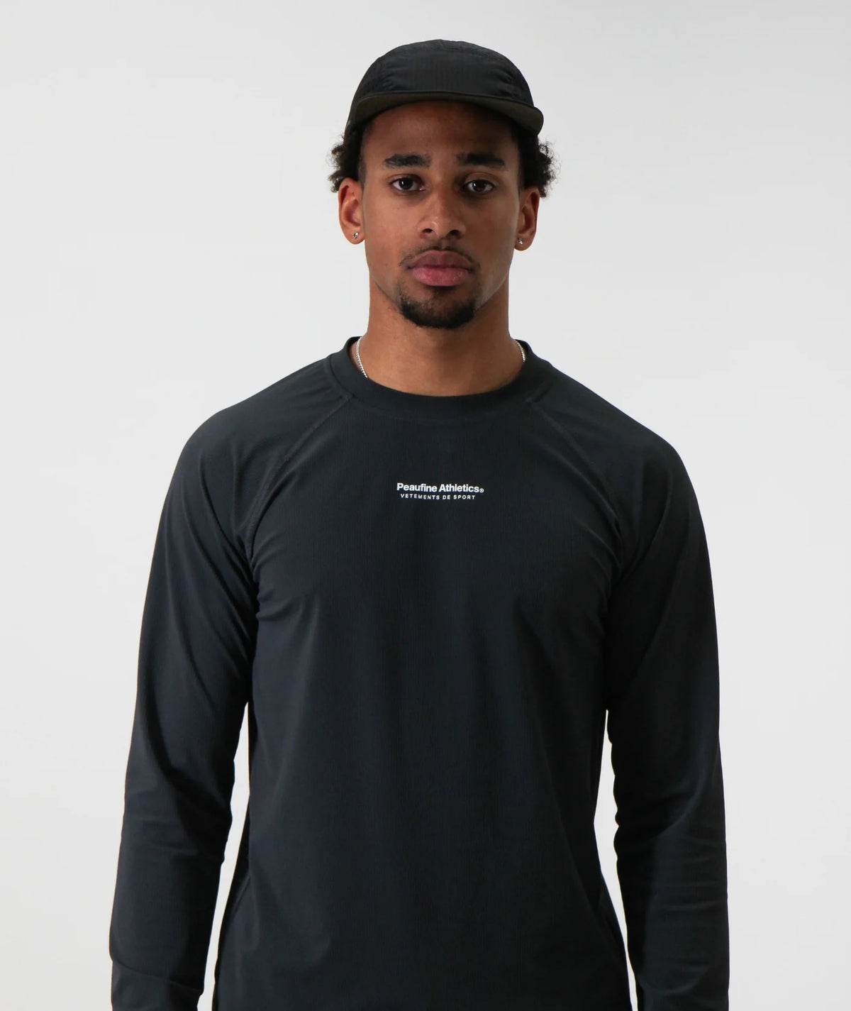Peaufine Athletics - Rib Tech Longsleeve Tee - anthracite - Teeshirt Running Hommes