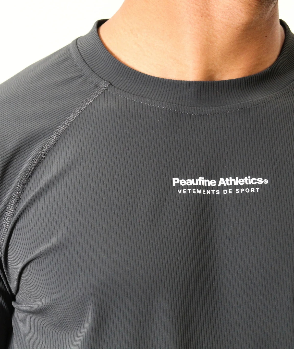 Peaufine Athletics - Rib Tech Longsleeve Tee - anthracite - Teeshirt Running Hommes