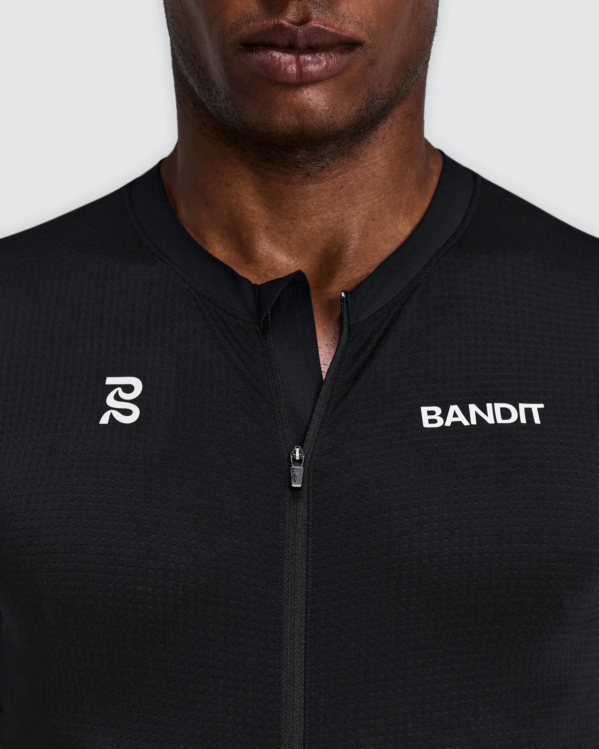 Bandit - Men’s Geomesh™ 2-way Zip Race Top - black - Haut de Running hommes
