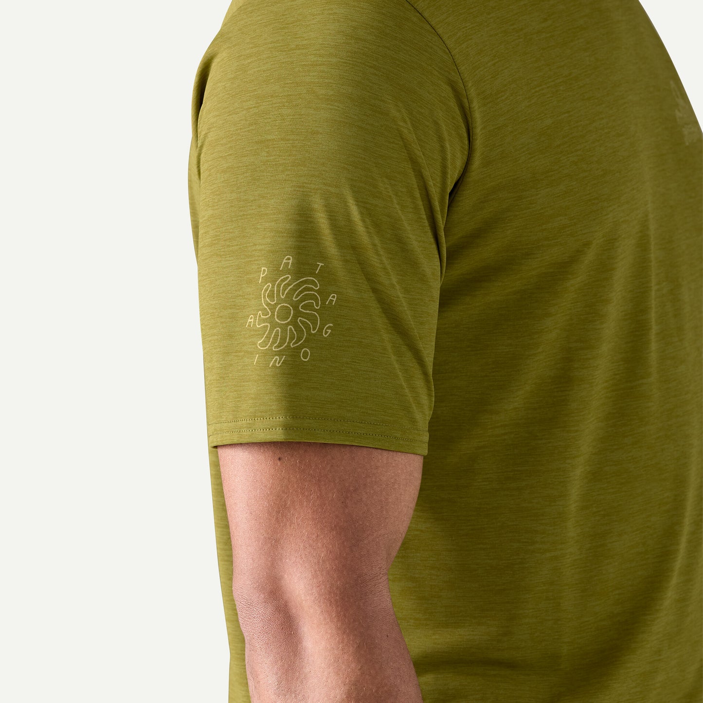 Patagonia - Men's Capilene® Cool Daily Graphic Shirt Lands - Wind Runner / Graze Green X-Dye - teeshirt running hommes