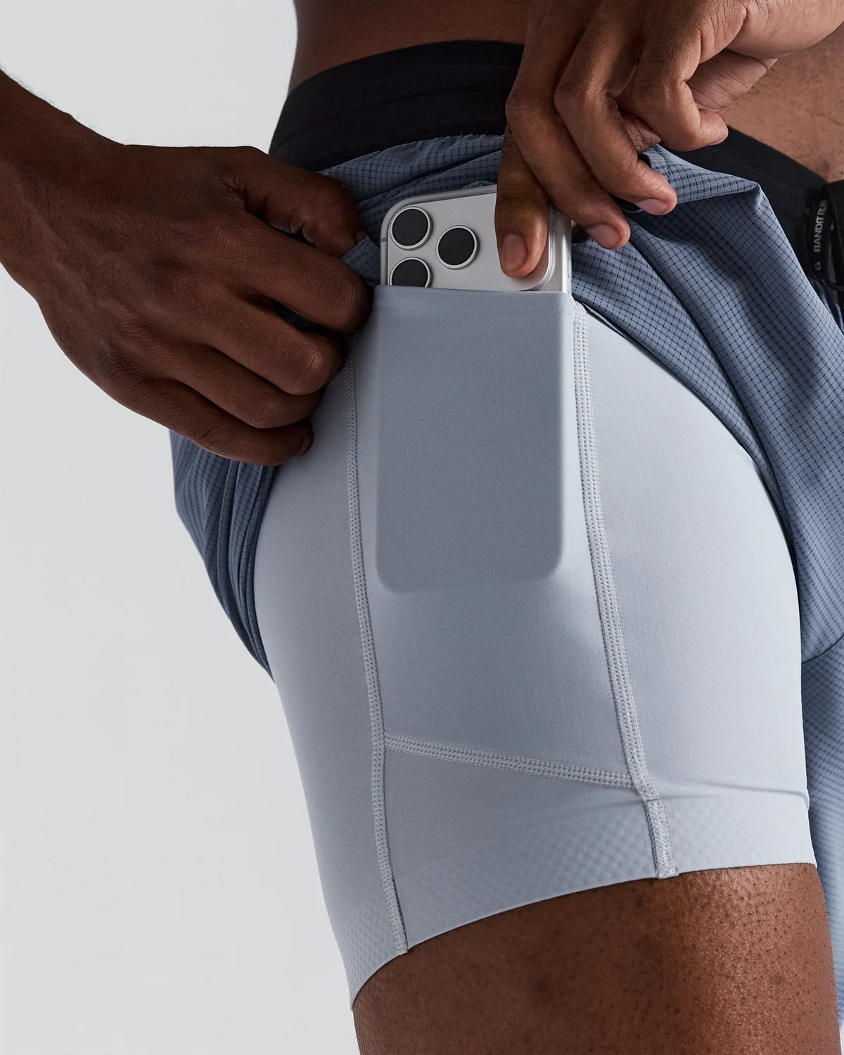 Bandit - Men’s COOLGRID™ 5" Short - steel horizon - Short Running hommes
