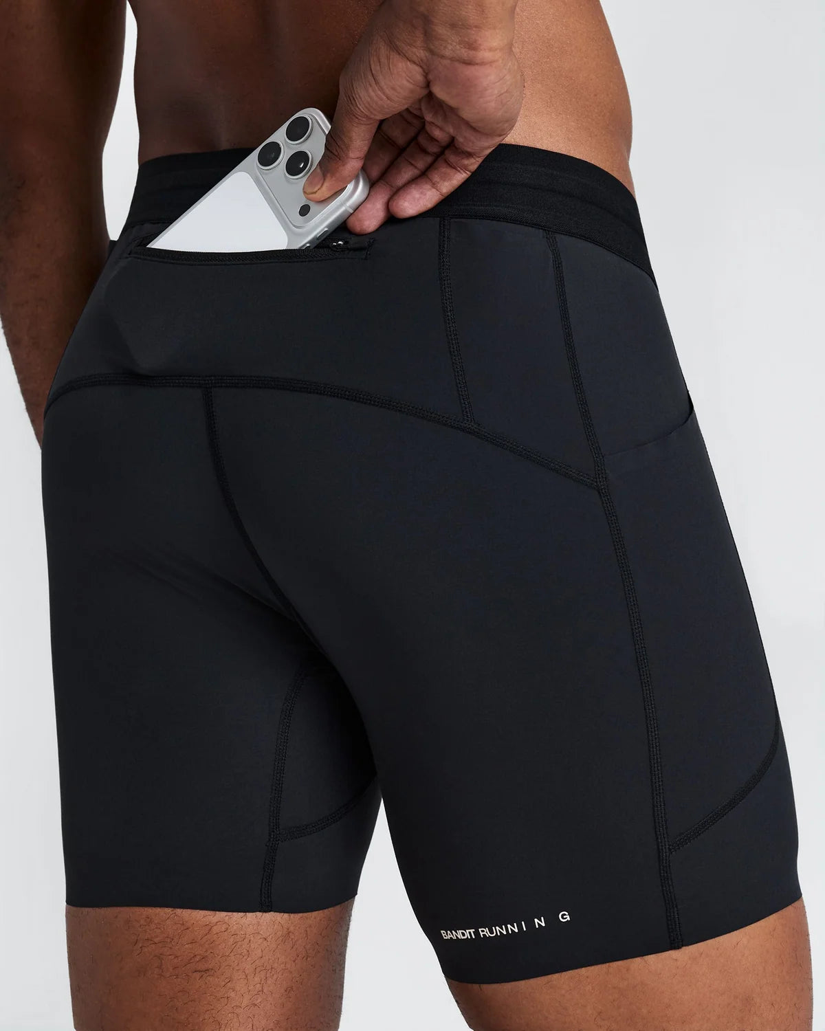 Bandit - Men's SoLite™ Quarter Tights - Black - Cuissard Running hommes