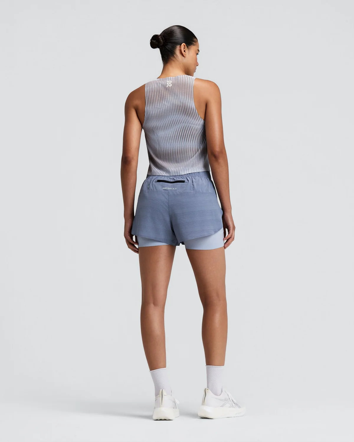 Bandit -  Women's CoolGrid™ 2-in-1 Run Shorts - Steel Horizon - short Running femmes