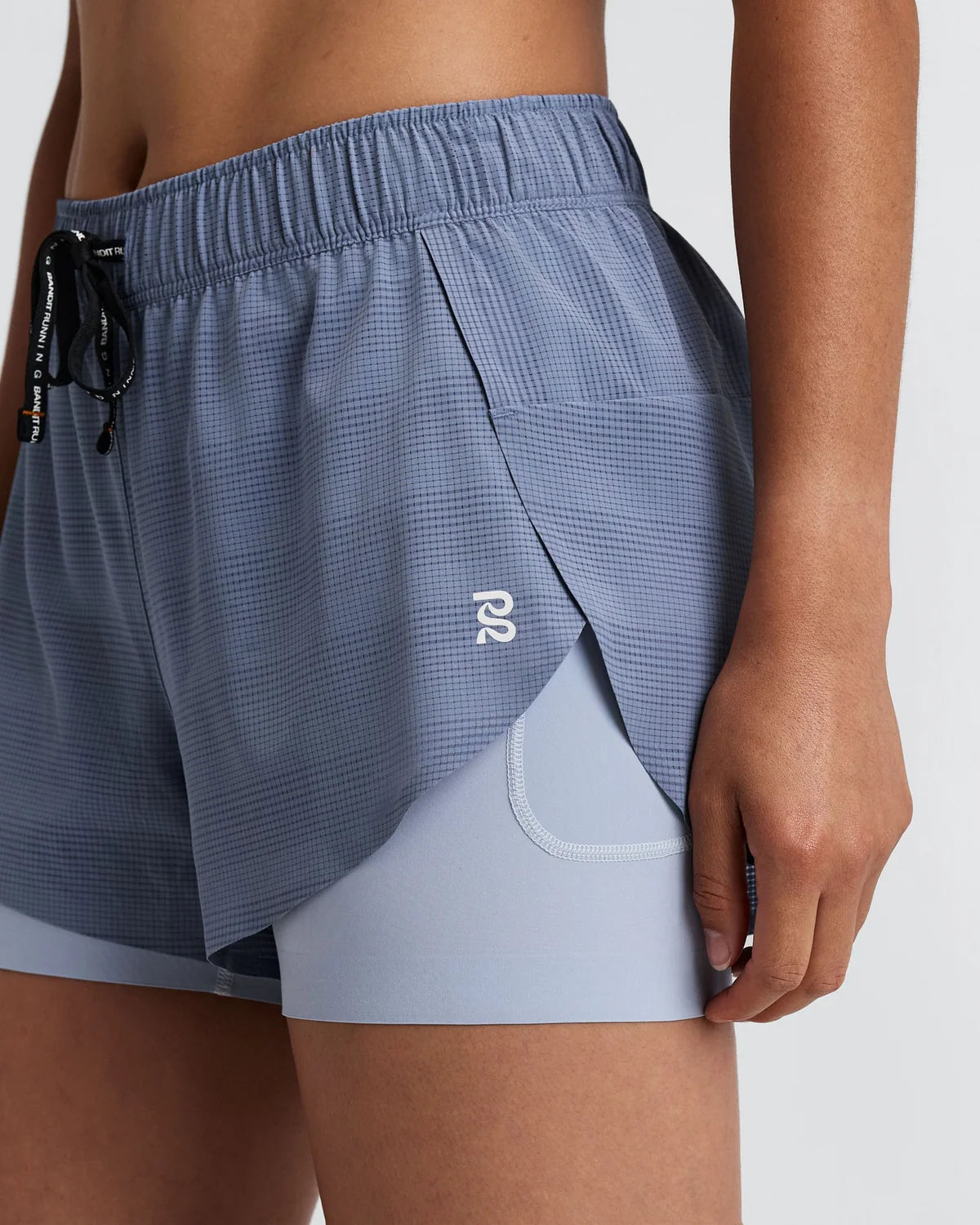 Bandit -  Women's CoolGrid™ 2-in-1 Run Shorts - Steel Horizon - short Running femmes