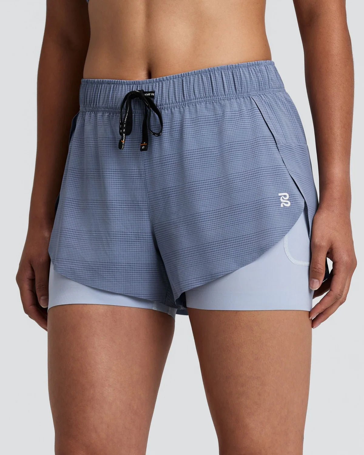 Bandit -  Women's CoolGrid™ 2-in-1 Run Shorts - Steel Horizon - short Running femmes