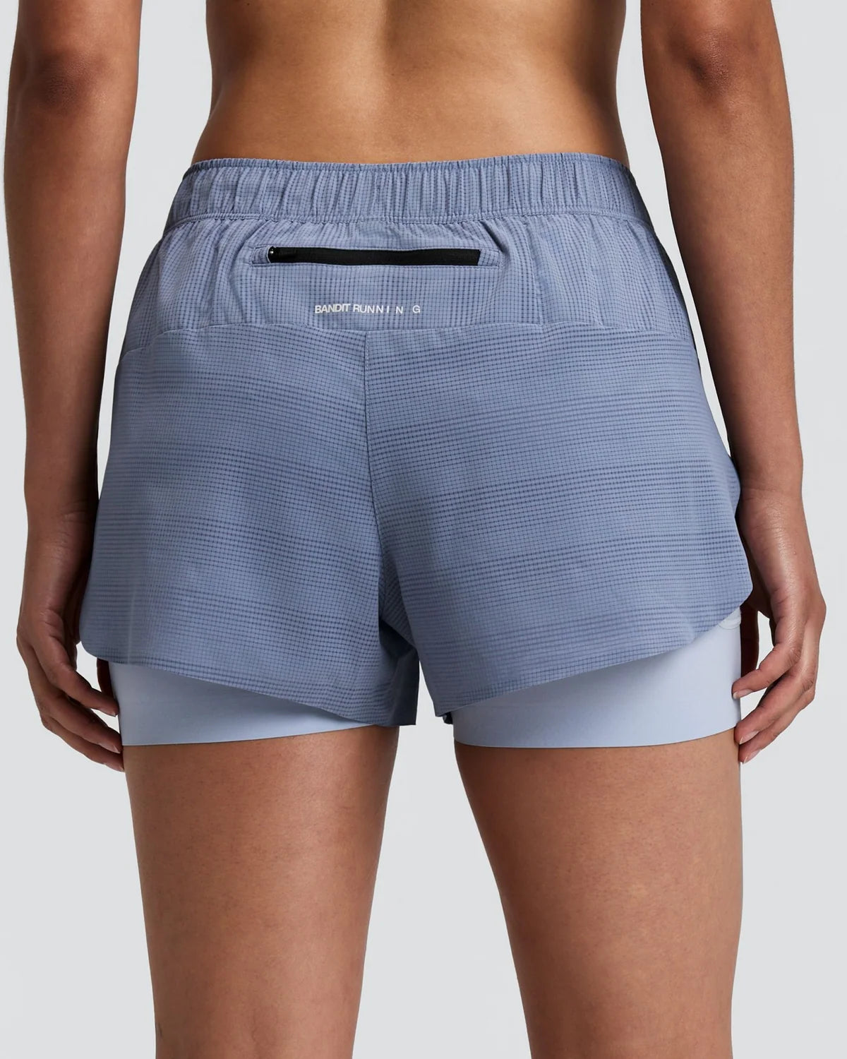 Bandit -  Women's CoolGrid™ 2-in-1 Run Shorts - Steel Horizon - short Running femmes