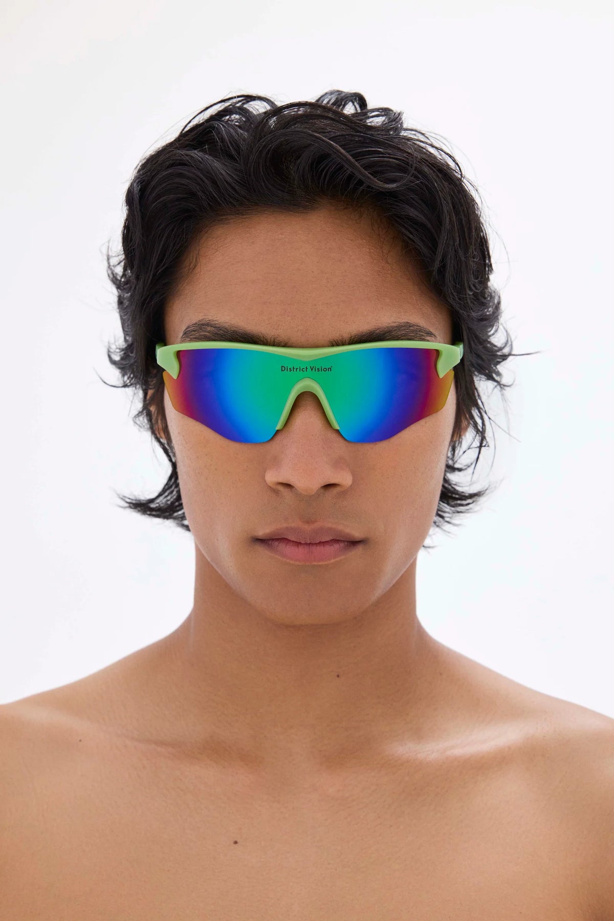 District Vision - Junya Racer - mantis / D+ opal mirror - lunettes Running unisexe