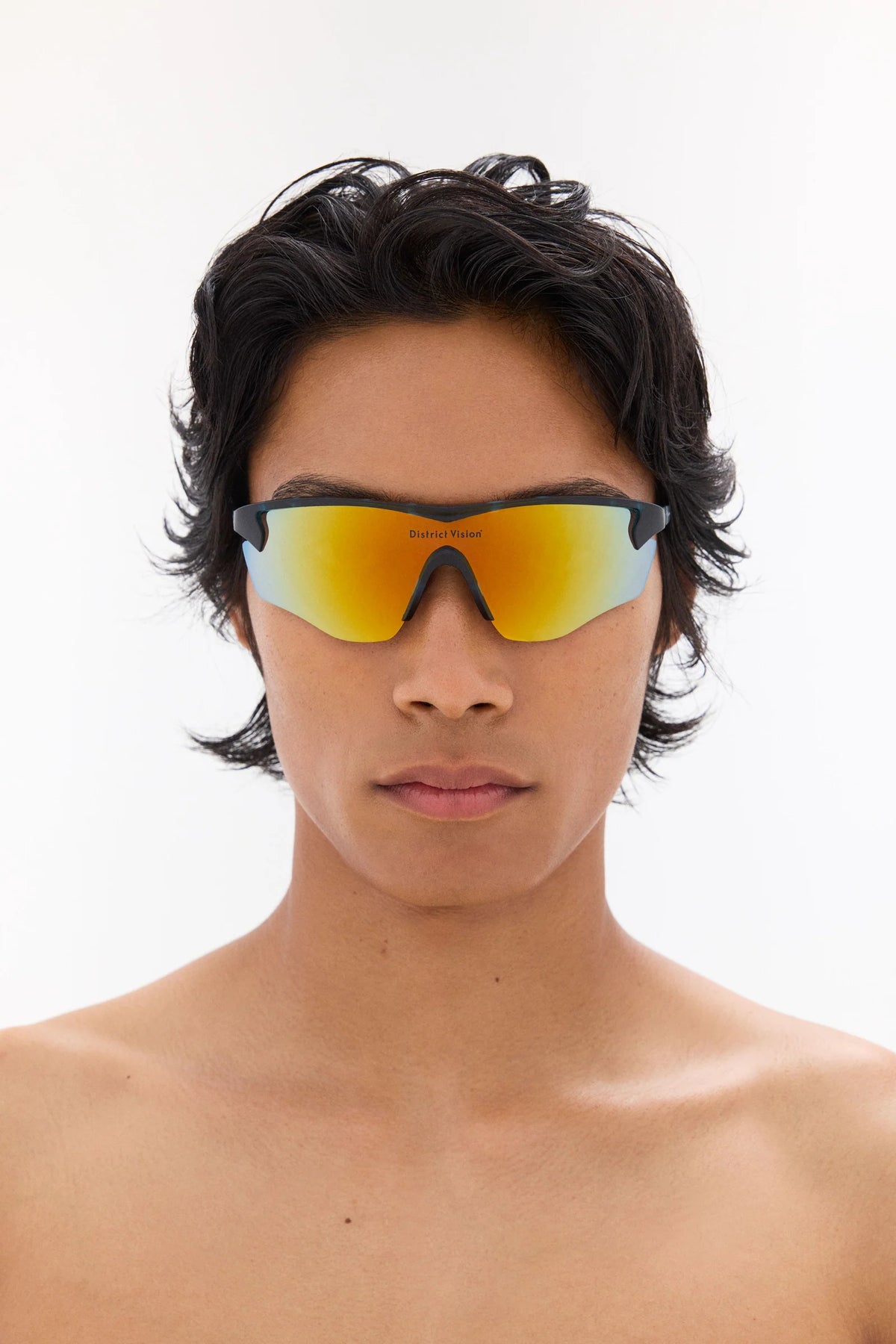 District Vision - Junya Racer - midnight mosaic / D+ fire mirror - lunettes Running unisexe