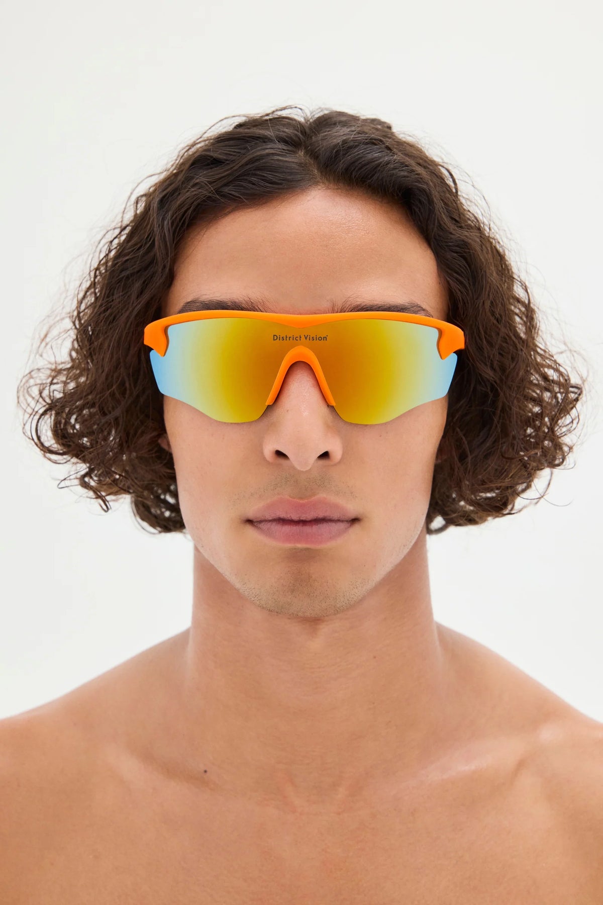 District Vision - Junya Racer - citrus / D+ amber mirror - lunettes Running unisexe