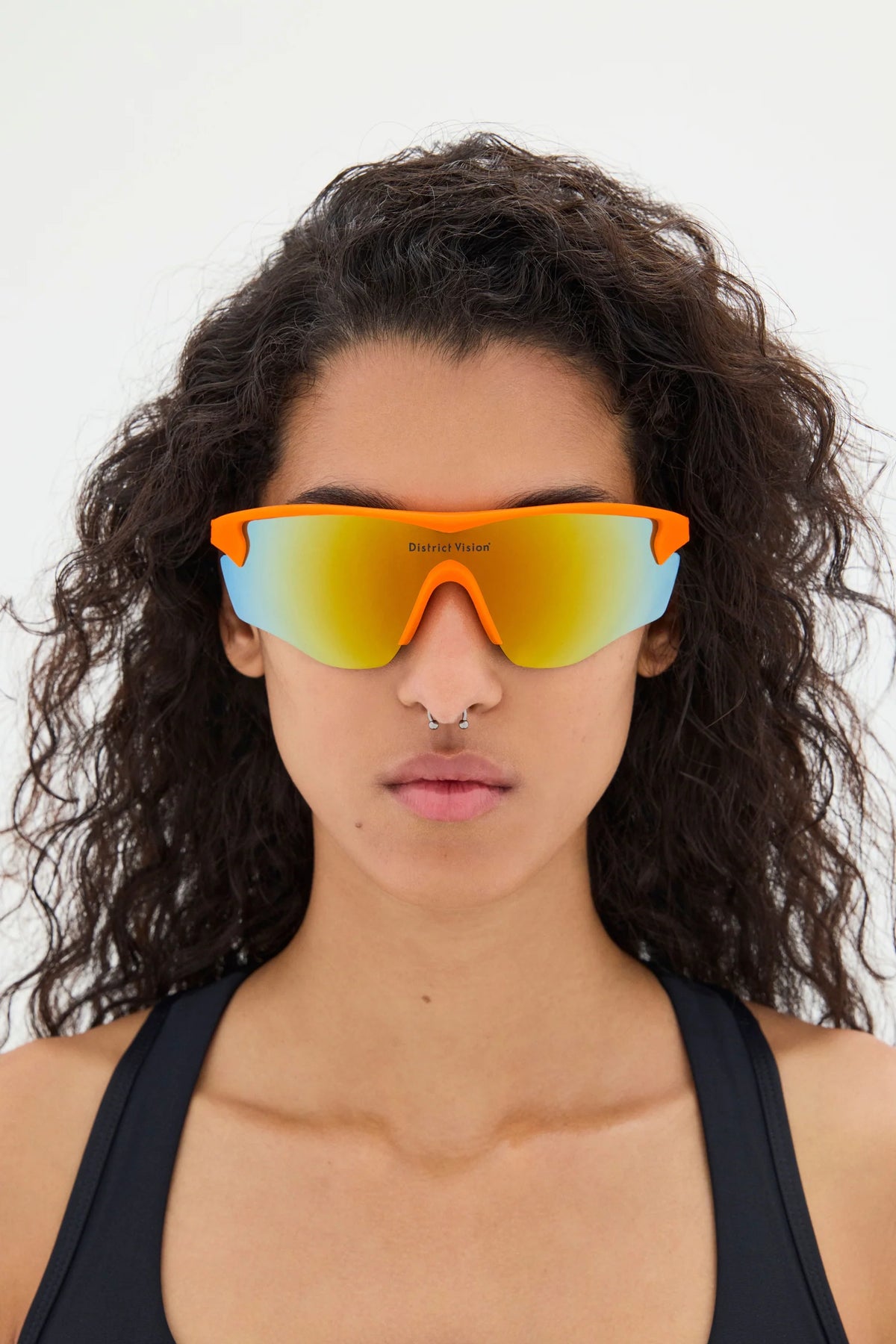 District Vision - Junya Racer - citrus / D+ amber mirror - lunettes Running unisexe